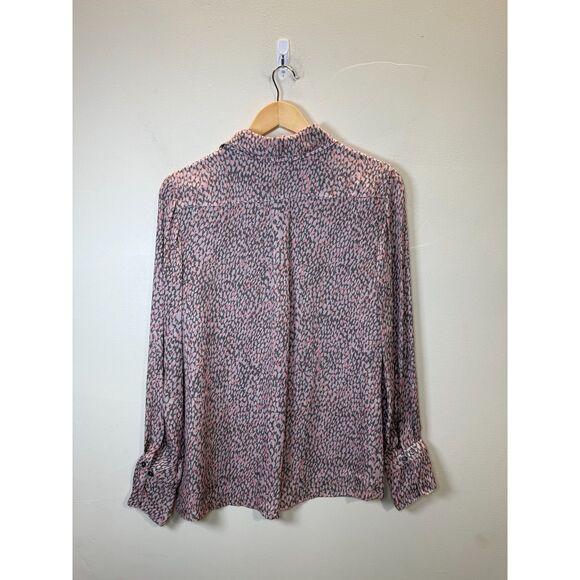 Etcetera Women's Size 6 Silk Purple Button Front Blouse Top Long Sleeve - Picture 2 of 6